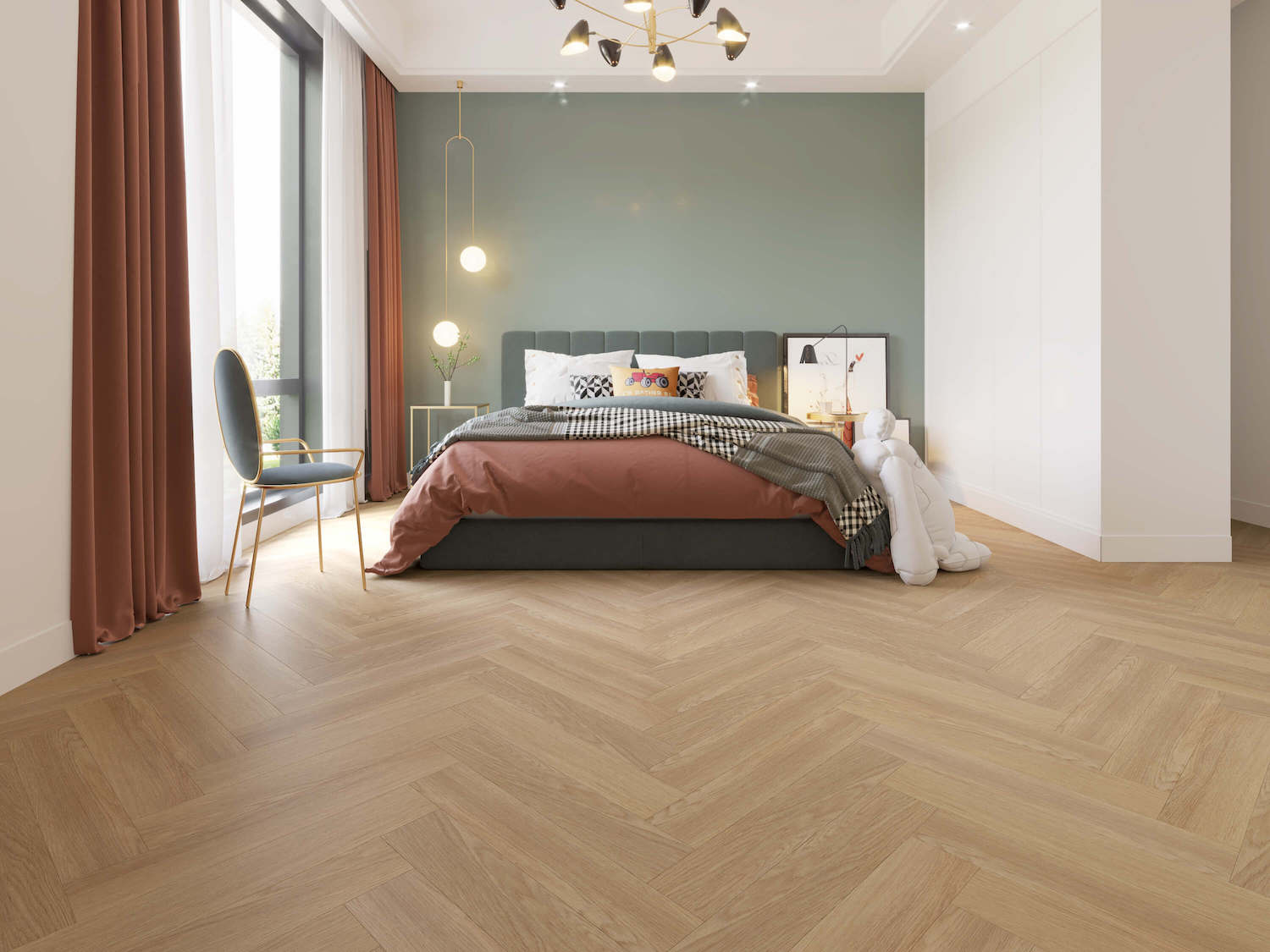 Impervia® Herringbone Champagne Oak 2