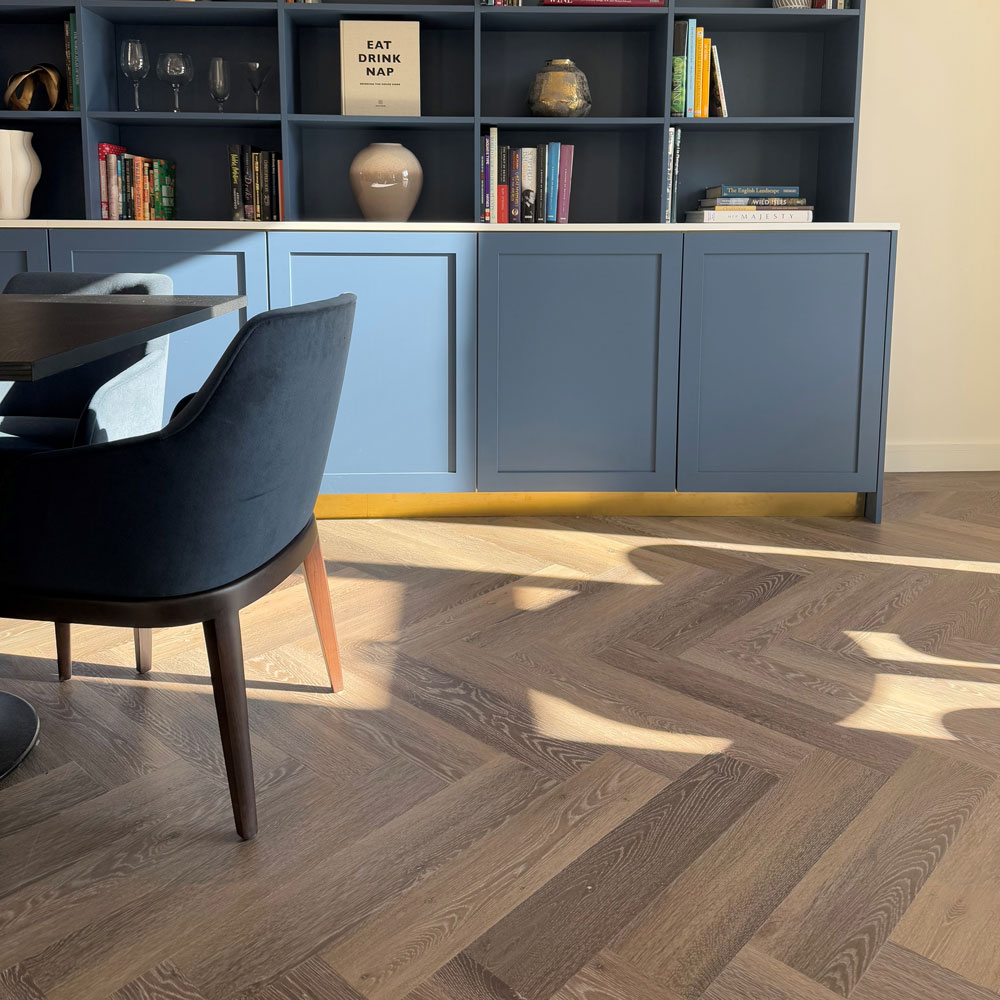 Shiplake Cobble Grey Herringbone