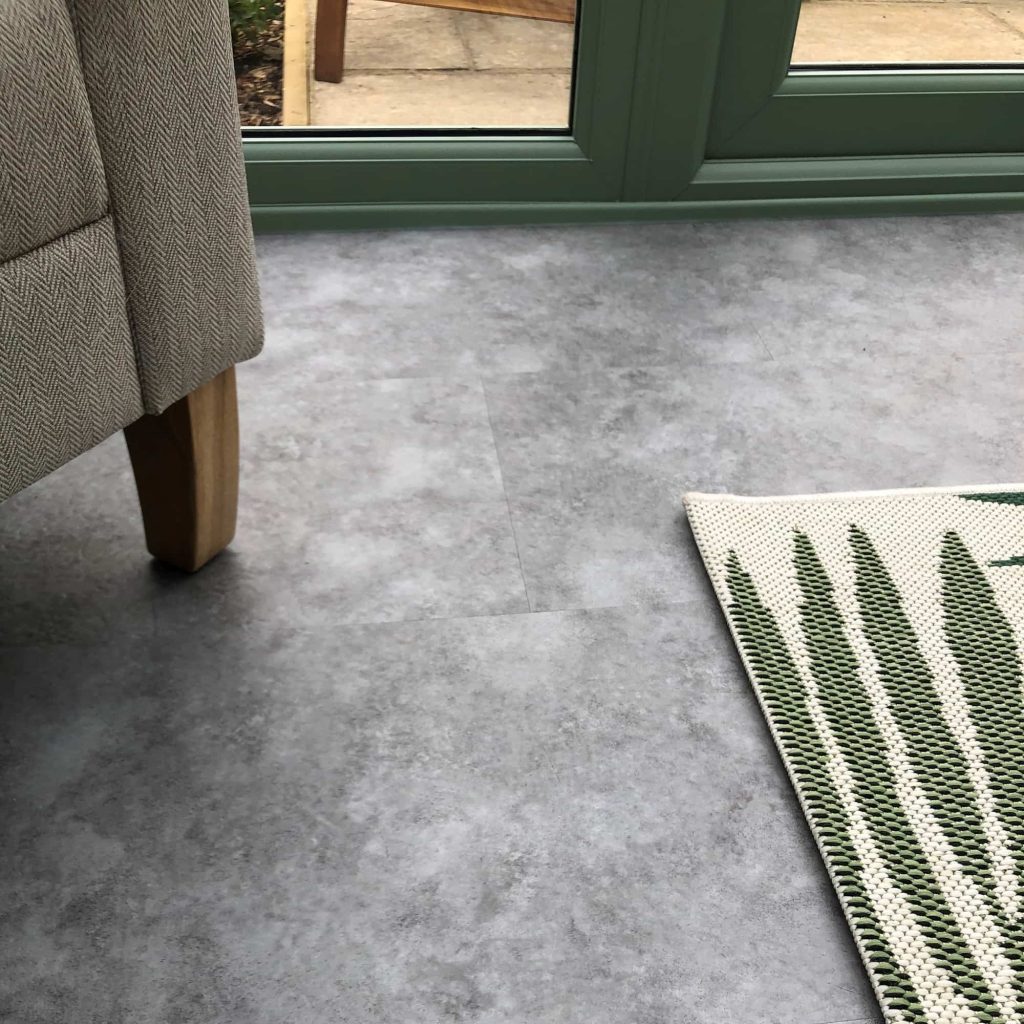 Terrazzo Blue Stone Luxury Tile In Garden Room